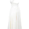 Isabeau Ivory Textured Satin Corset Midi Dress Isabeau Ivory Textured Satin Corset Midi Dress
