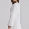 Isha White Bell Sleeve Cotton Mini Dress Isha White Bell Sleeve Cotton Mini Dress