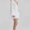 Isha White Bell Sleeve Cotton Mini Dress Isha White Bell Sleeve Cotton Mini Dress