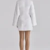 Isha White Bell Sleeve Cotton Mini Dress Isha White Bell Sleeve Cotton Mini Dress