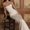 Isis Ivory Satin Corset Maxi Dress Isis Ivory Satin Corset Maxi Dress