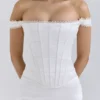 Isis Ivory Satin Corset Maxi Dress Isis Ivory Satin Corset Maxi Dress