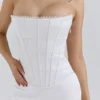 Isis Ivory Satin Corset Maxi Dress Isis Ivory Satin Corset Maxi Dress
