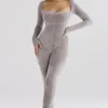 Isis Mink Heavy Chenille Loungewear Jumpsuit Isis Mink Heavy Chenille Loungewear Jumpsuit