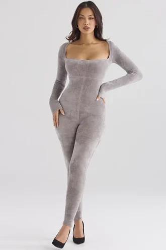 Isis Mink Heavy Chenille Loungewear Jumpsuit Isis Mink Heavy Chenille Loungewear Jumpsuit