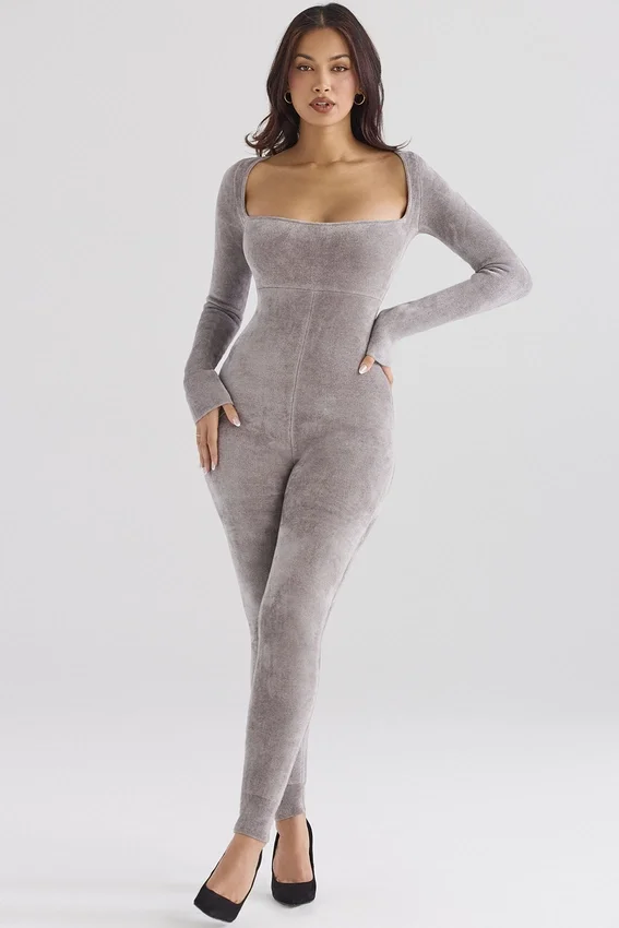 Isis Mink Heavy Chenille Loungewear Jumpsuit Isis Mink Heavy Chenille Loungewear Jumpsuit