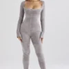 Isis Mink Heavy Chenille Loungewear Jumpsuit Isis Mink Heavy Chenille Loungewear Jumpsuit