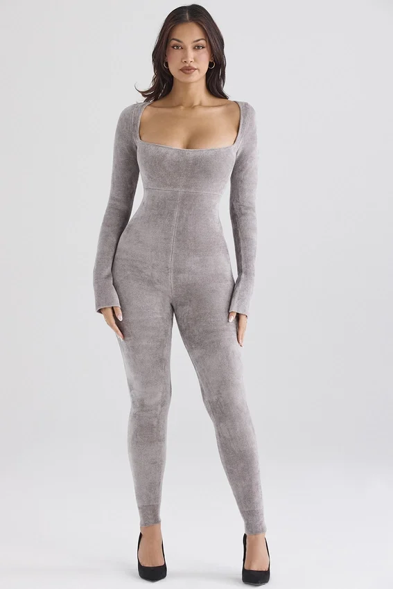 Isis Mink Heavy Chenille Loungewear Jumpsuit Isis Mink Heavy Chenille Loungewear Jumpsuit