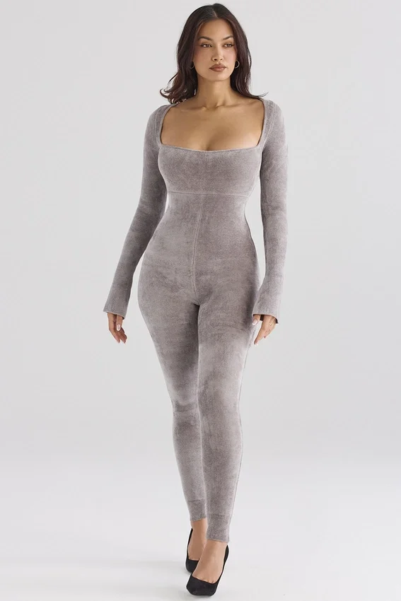 Isis Mink Heavy Chenille Loungewear Jumpsuit Isis Mink Heavy Chenille Loungewear Jumpsuit