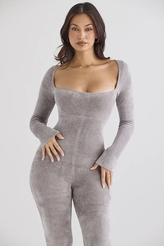 Isis Mink Heavy Chenille Loungewear Jumpsuit Isis Mink Heavy Chenille Loungewear Jumpsuit