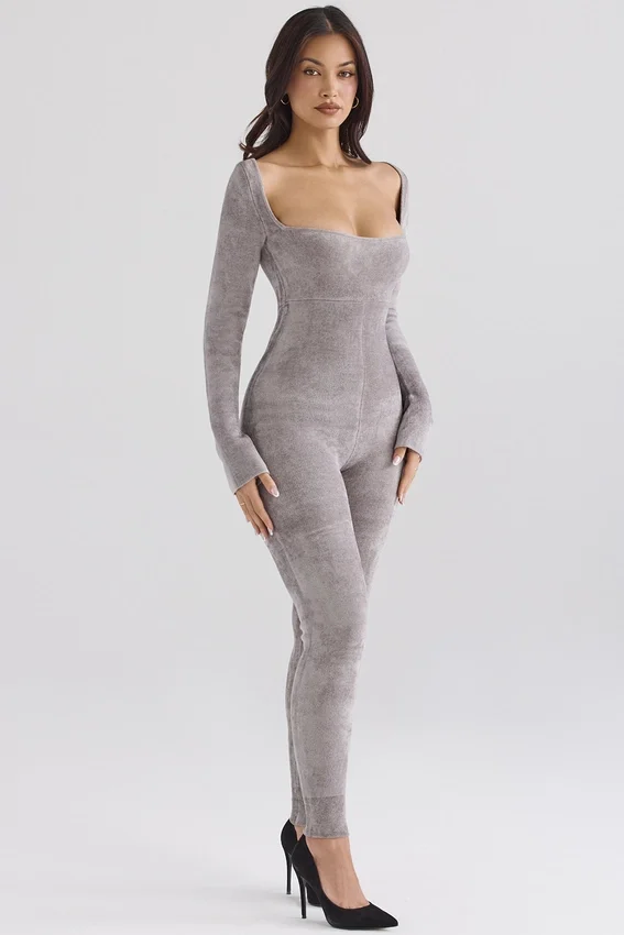 Isis Mink Heavy Chenille Loungewear Jumpsuit Isis Mink Heavy Chenille Loungewear Jumpsuit