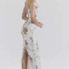 Isis Soft Blue Vintage Print Corset Maxi Dress Isis Soft Blue Vintage Print Corset Maxi Dress