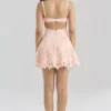 Isla Peach Scallop Lace Broderie Anglaise Mini Dress Isla Peach Scallop Lace Broderie Anglaise Mini Dress