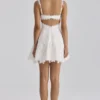 Isla White Custom Lace Broderie Anglaise Mini Dress Isla White Custom Lace Broderie Anglaise Mini Dress