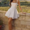 Isla White Custom Lace Broderie Anglaise Mini Dress Isla White Custom Lace Broderie Anglaise Mini Dress