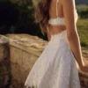 Isla White Custom Lace Broderie Anglaise Mini Dress Isla White Custom Lace Broderie Anglaise Mini Dress