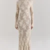 Isoline Peach Lace Maxi Dress Isoline Peach Lace Maxi Dress