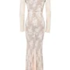 Isoline Peach Lace Maxi Dress Isoline Peach Lace Maxi Dress