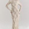 Isoline Peach Lace Maxi Dress Isoline Peach Lace Maxi Dress