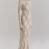 Isoline Peach Lace Maxi Dress Isoline Peach Lace Maxi Dress