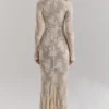 Isoline Peach Lace Maxi Dress Isoline Peach Lace Maxi Dress