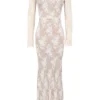 Isoline Peach Lace Maxi Dress Isoline Peach Lace Maxi Dress