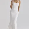 Zizi White Halter Neck Broderie Anglaise Corset Top Zizi White Halter Neck Broderie Anglaise Corset Top
