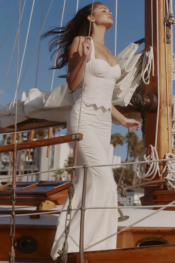 Isorella White Broderie Anglaise Cotton Maxi Skirt Isorella White Broderie Anglaise Cotton Maxi Skirt