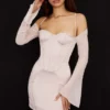 Isra Crystal Satin Corset Mini Dress Isra Crystal Satin Corset Mini Dress