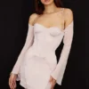 Isra Crystal Satin Corset Mini Dress Isra Crystal Satin Corset Mini Dress