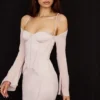 Isra Crystal Satin Corset Mini Dress Isra Crystal Satin Corset Mini Dress