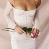 Isra Crystal Satin Corset Mini Dress Isra Crystal Satin Corset Mini Dress