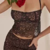Jacinta Black Lace Cami Top