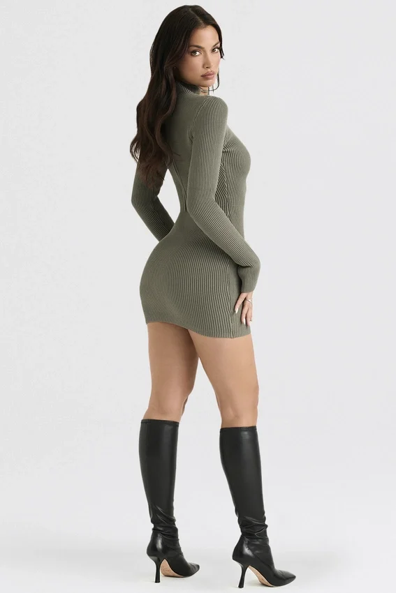 Jada Artichoke Knit Lace Up Dress Jada Artichoke Knit Lace Up Dress