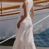 Jae White Cotton Wide Leg Trousers