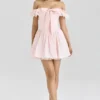 Jaide Pink Stretch Cotton Off Shoulder Corset Mini Dress Jaide Pink Stretch Cotton Off Shoulder Corset Mini Dress