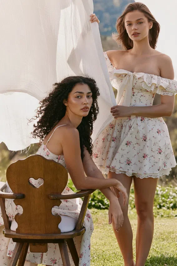 Jaide Stretch Cotton Floral Print Off Shoulder Corset Mini Dress Jaide Stretch Cotton Floral Print Off Shoulder Corset Mini Dress