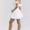 Jaide White Cotton Off Shoulder Corset Mini Dress Jaide White Cotton Off Shoulder Corset Mini Dress