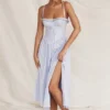Jaime Soft Blue Cotton Broderie Anglais Midi SunDress Jaime Soft Blue Cotton Broderie Anglais Midi SunDress