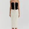 Jaina Black & Vintage Cream Strapless Corset Dress Jaina Black & Vintage Cream Strapless Corset Dress