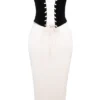 Jaina Black & Vintage Cream Strapless Corset Dress Jaina Black & Vintage Cream Strapless Corset Dress