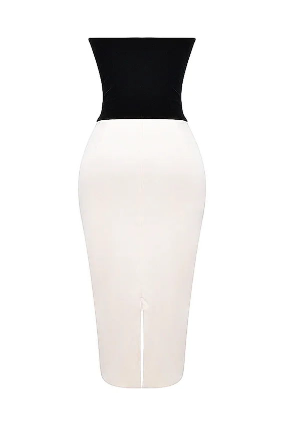 Jaina Black & Vintage Cream Strapless Corset Dress Jaina Black & Vintage Cream Strapless Corset Dress