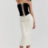Jaina Black & Vintage Cream Strapless Corset Dress Jaina Black & Vintage Cream Strapless Corset Dress