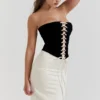 Jaina Black & Vintage Cream Strapless Corset Dress Jaina Black & Vintage Cream Strapless Corset Dress