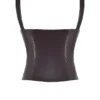 James Bitter Chocolate Vegan Leather Corset James Bitter Chocolate Vegan Leather Corset