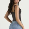 James Bitter Chocolate Vegan Leather Corset James Bitter Chocolate Vegan Leather Corset