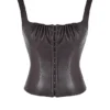 James Bitter Chocolate Vegan Leather Corset James Bitter Chocolate Vegan Leather Corset