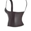 James Bitter Chocolate Vegan Leather Corset James Bitter Chocolate Vegan Leather Corset