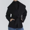 James Black Wool Shawl Collar Jacket
