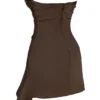 Jasmine Chocolate Draped Strapless Corset Dress Jasmine Chocolate Draped Strapless Corset Dress